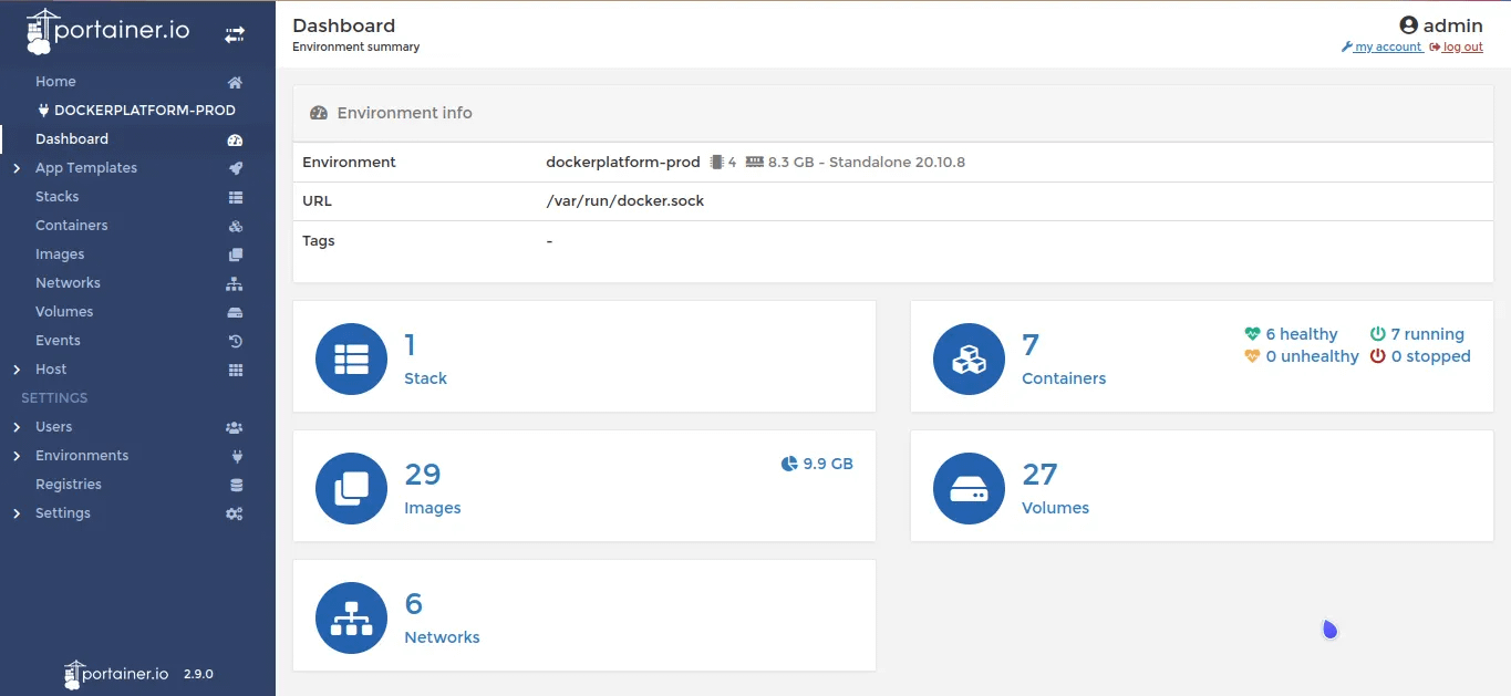 Portainer dashboard for docker apps nas synology beginners 2026