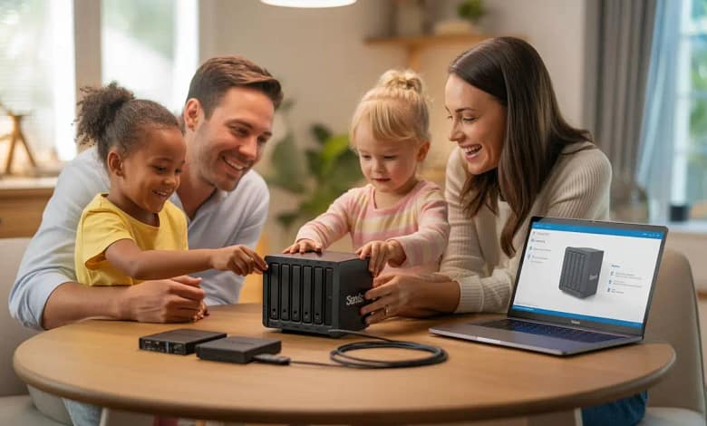 DIY Family NAS setup guide 2026 — American family installing home network storage