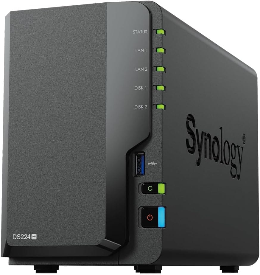 Synology DS224+ NAS used to migrate Google Photos to a private family cloud at home