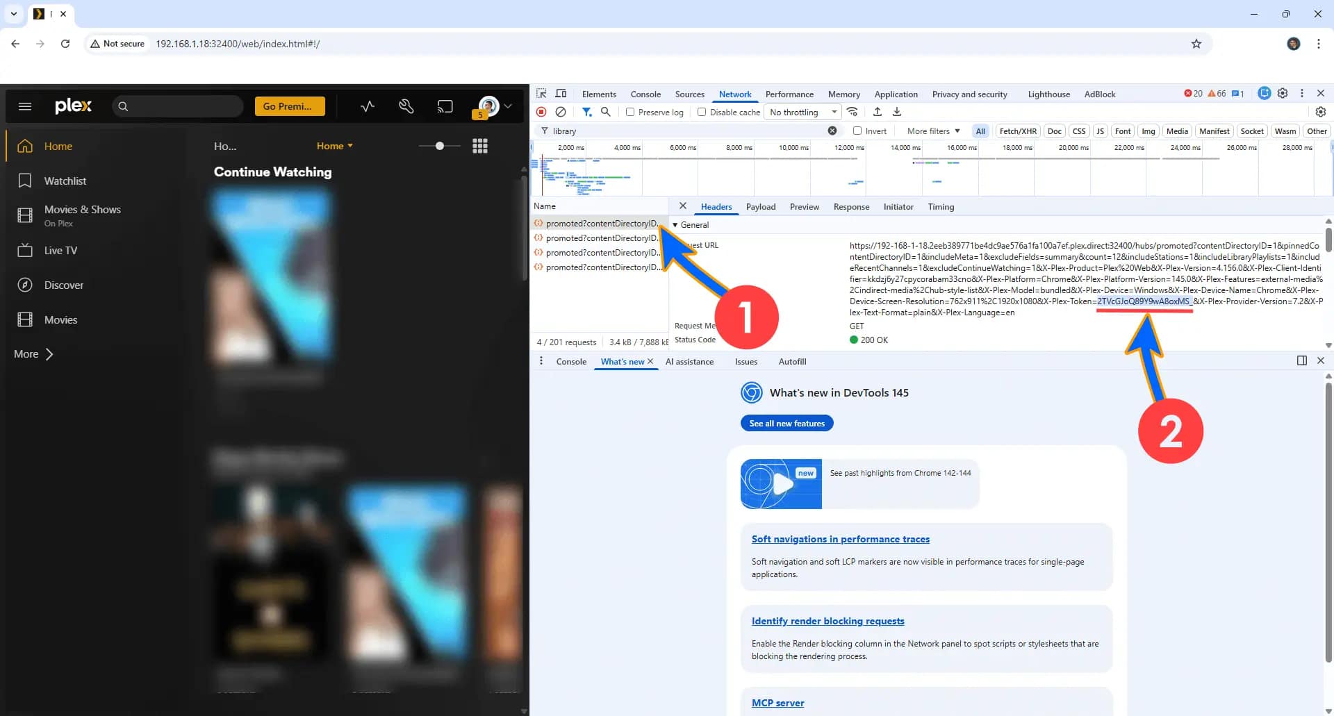 Guardian Synology NAS Set up 4 - Copy Plex token