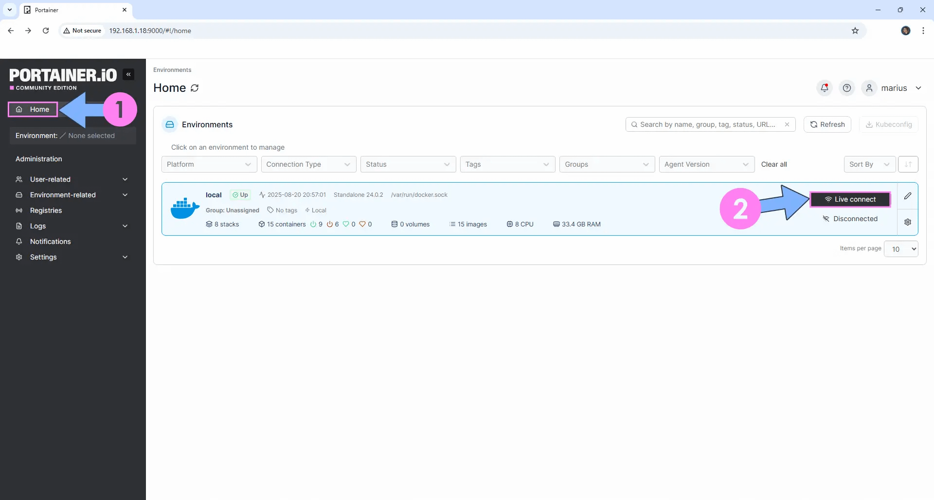 How to install Tautulli on UGREEN NAS — Portainer Add Stack interface step 1