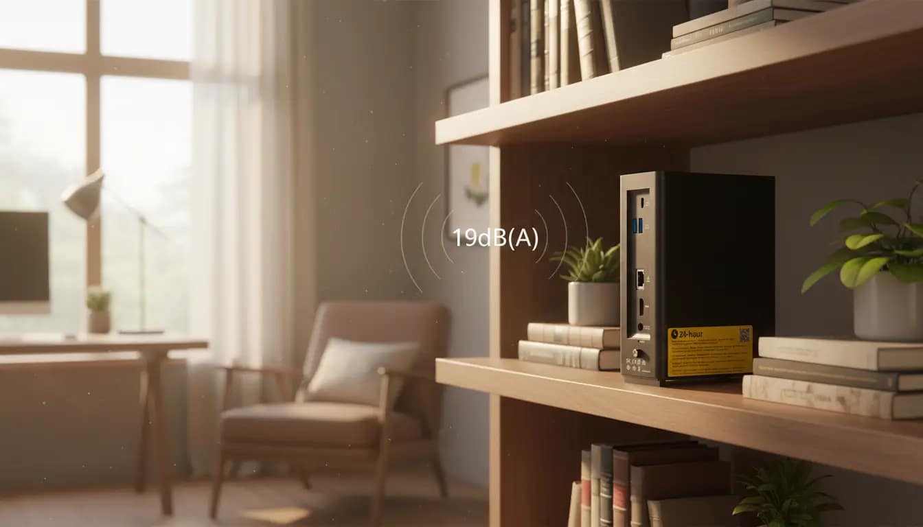 TerraMaster F8 SSD Plus 2026 – Build and design TerraMaster F8 SSD Plus review 2026 build quality: compact aluminum chassis with USB 3.2 and 10GbE ports